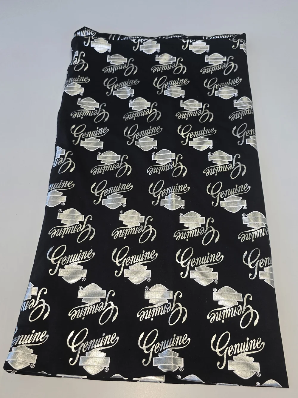 Harley-Davidson Genuine Logo Neck Gaiter Face Mask Black Silver Tube Bandana EUC